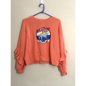 Repose AMS the Wandering Story ruffled sleeve sweatshirt